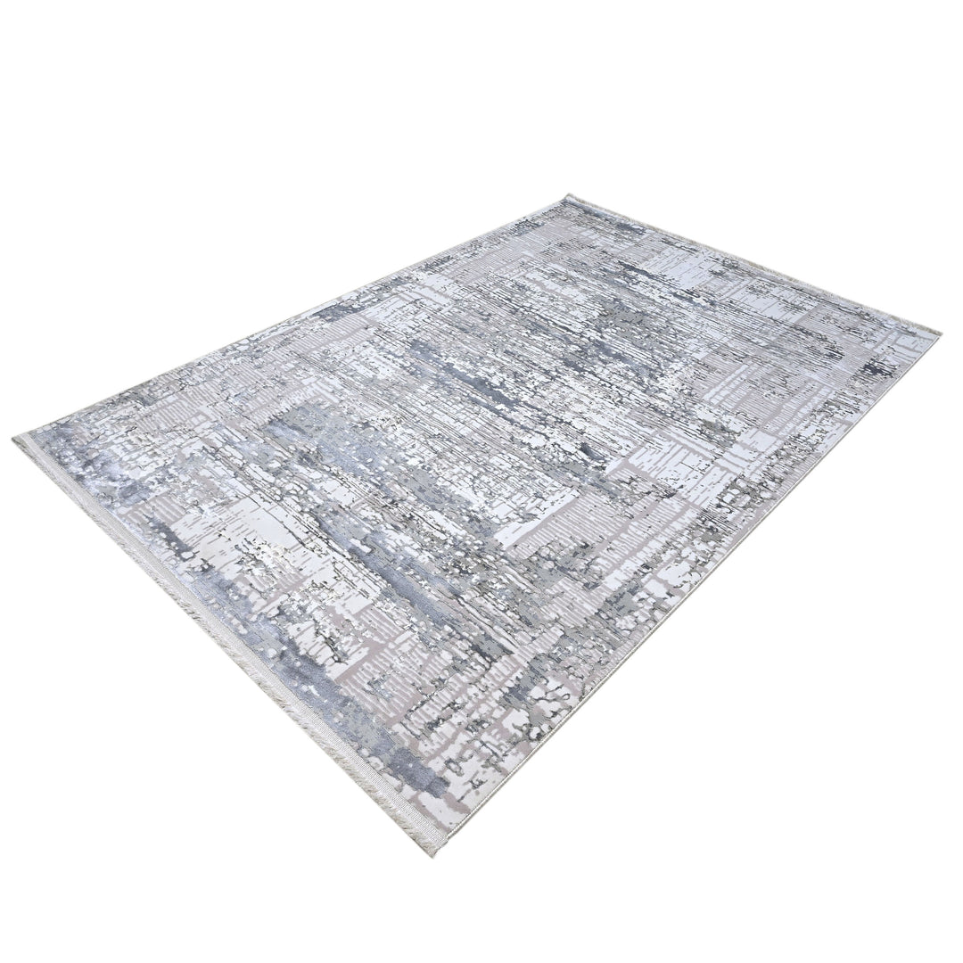 Grey Stripe Turkish Rug 5x8 FT