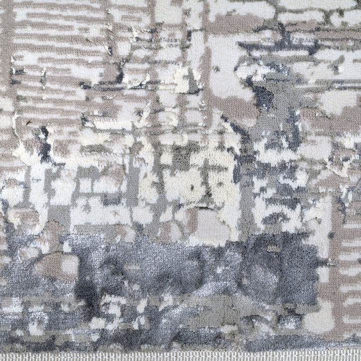 Grey Stripe Turkish Rug 5x8 FT