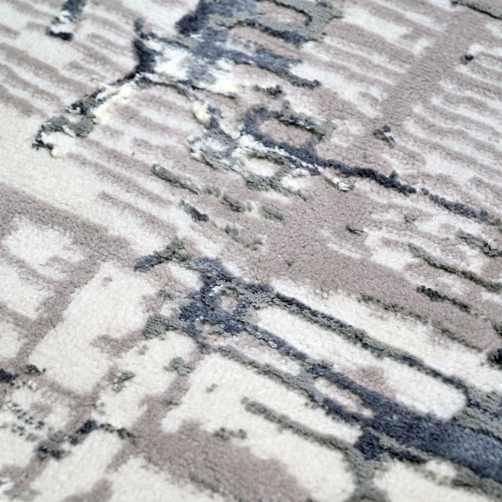 Grey Stripe Turkish Rug 5x8 FT