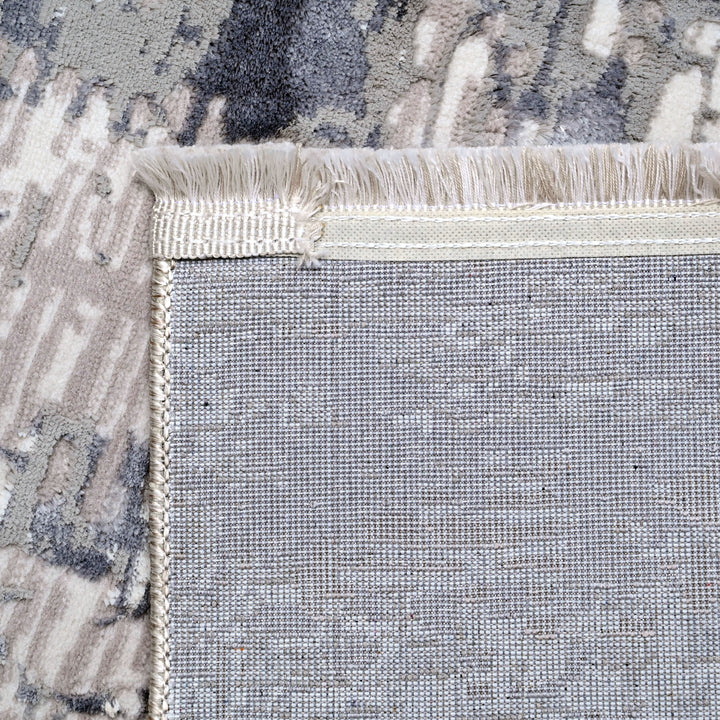 Grey Stripe Turkish Rug 5x8 FT