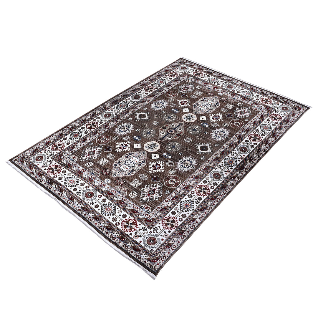 Brown Traditional Turkish Rug 7x10 FT