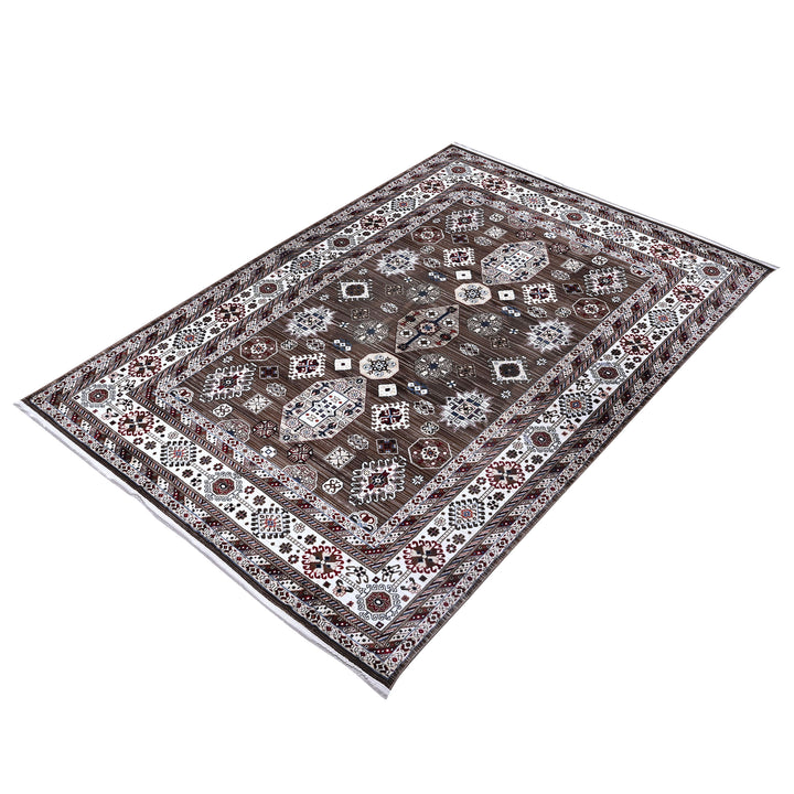 Brown Traditional Turkish Rug 7x10 FT