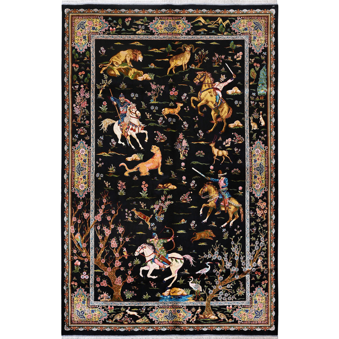 Supreme Fine Persian Silk Rug 4X6 Ft