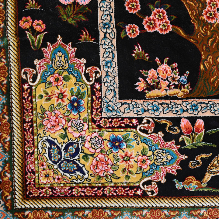 Supreme Fine Persian Silk Rug 4X6 Ft