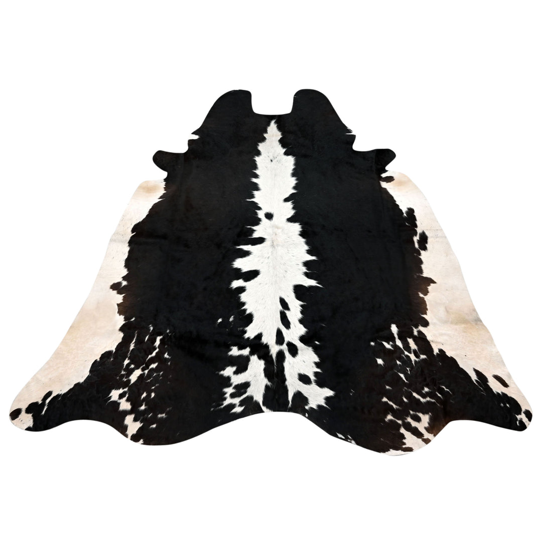 Black & White Spinal Blaze Cowhide 5.5x5.5 FT