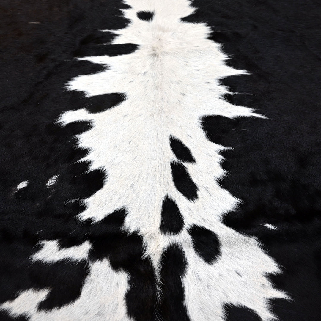 Black & White Spinal Blaze Cowhide 5.5x5.5 FT
