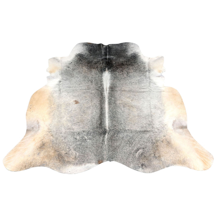 Grey Brindle with Beige Flanks Cowhide 4x4.5 FT