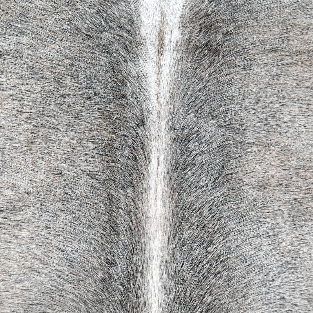Grey Brindle with Beige Flanks Cowhide 4x4.5 FT