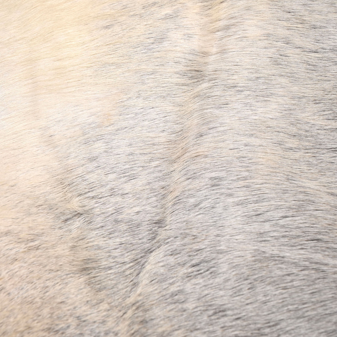 Grey Brindle with Beige Flanks Cowhide 4x4.5 FT