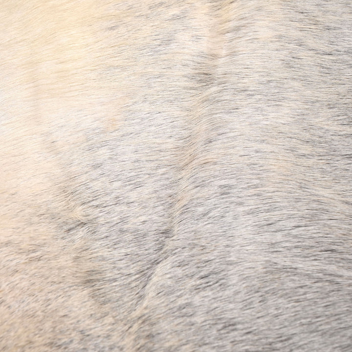 Grey Brindle with Beige Flanks Cowhide 4x4.5 FT