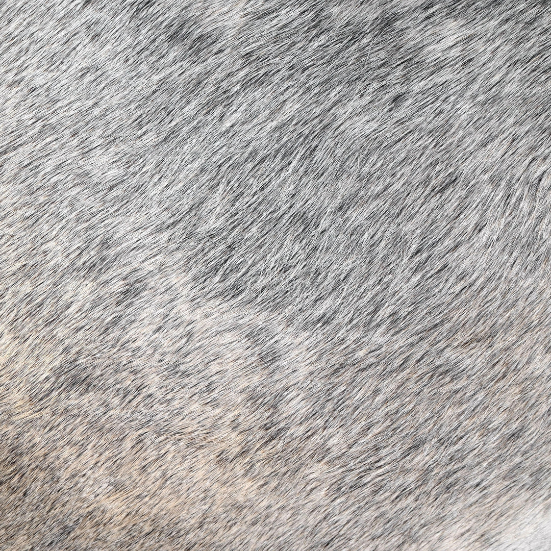 Grey Brindle with Beige Flanks Cowhide 4x4.5 FT