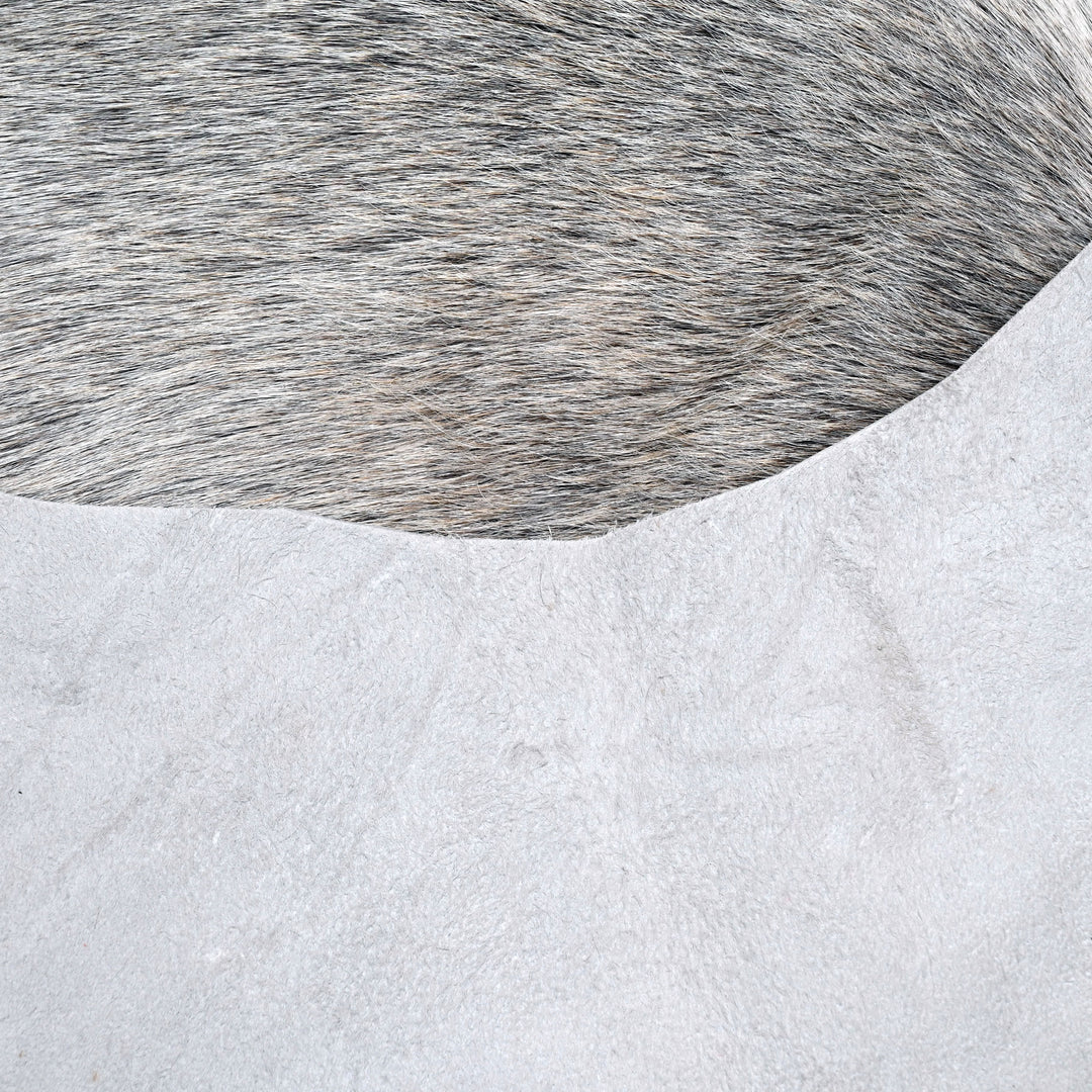 Grey Brindle with Beige Flanks Cowhide 4x4.5 FT