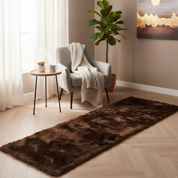 Brown Fur Runner 2x6 ft