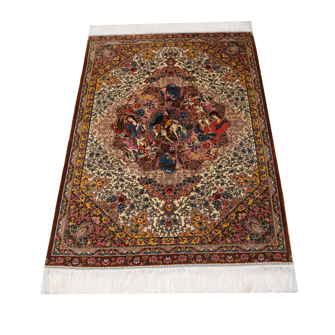 Supreme Fine Persian Silk Rug 2.5x4 Ft