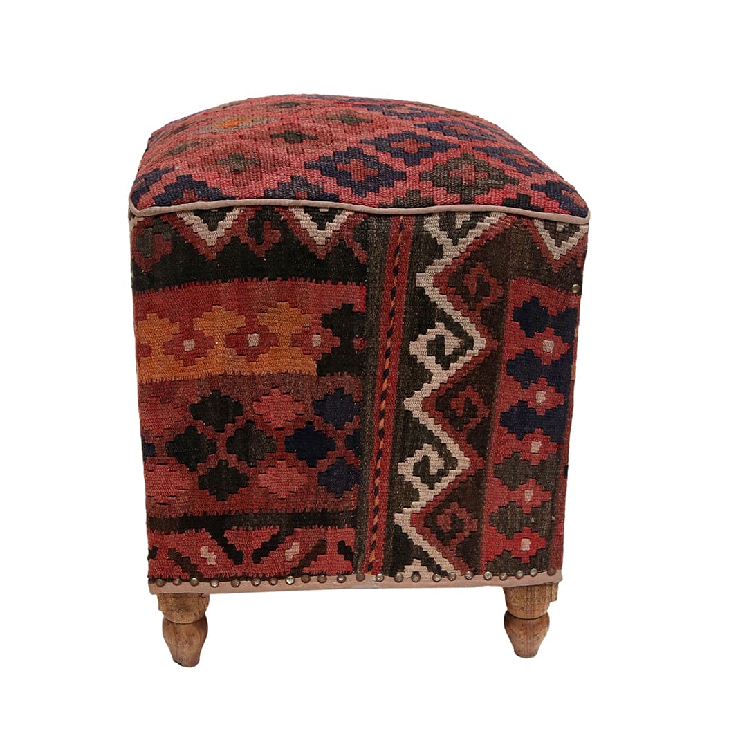 Handmade Afghani Ottoman Stool