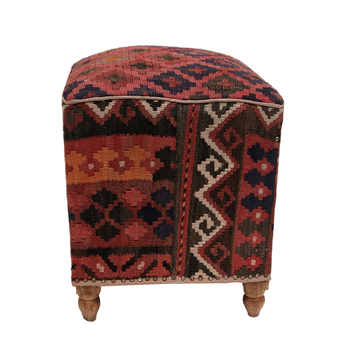 Handmade Afghani Ottoman Stool