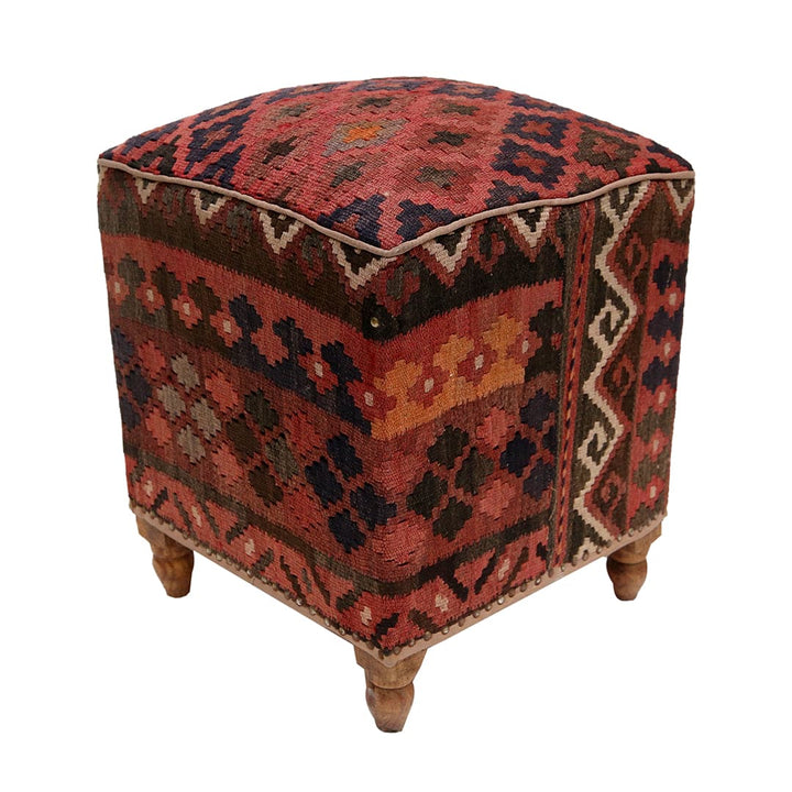 Handmade Afghani Ottoman Stool