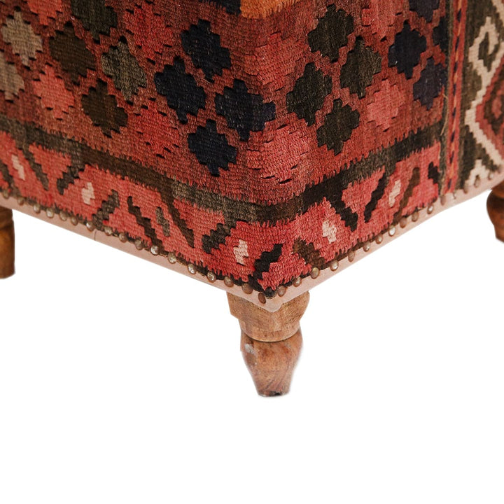 Handmade Afghani Ottoman Stool