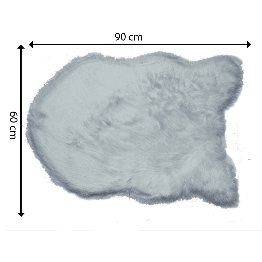 White Small Fur Throw 2x3 ft