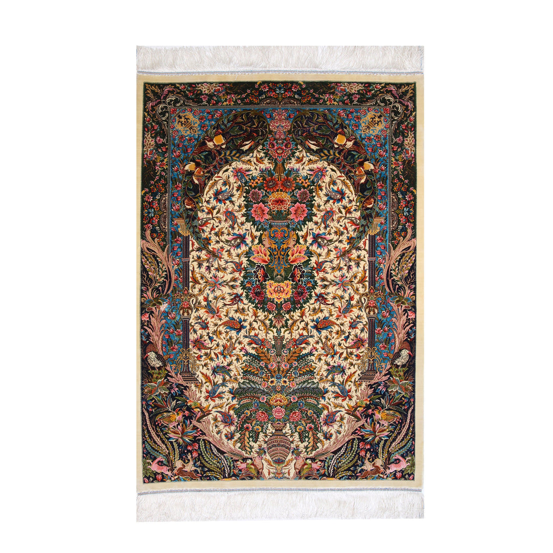 Supreme Fine Persian Silk Rug  Ethereal Harmony 2.5x4 Ft