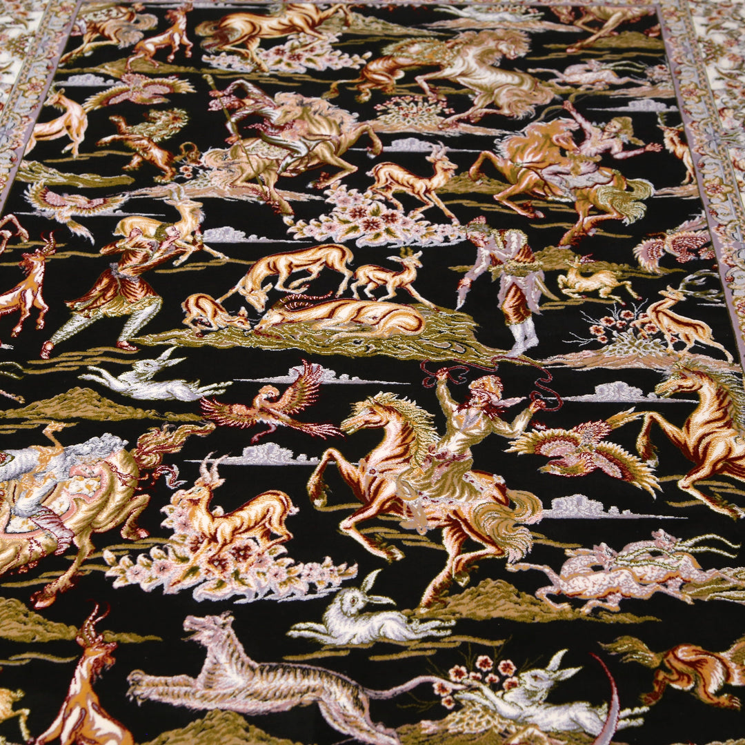 Shikargah Fine Persian Wall Hanging 4x6 FT