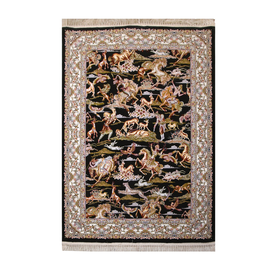 Shikargah Fine Persian Wall Hanging 4x6 FT