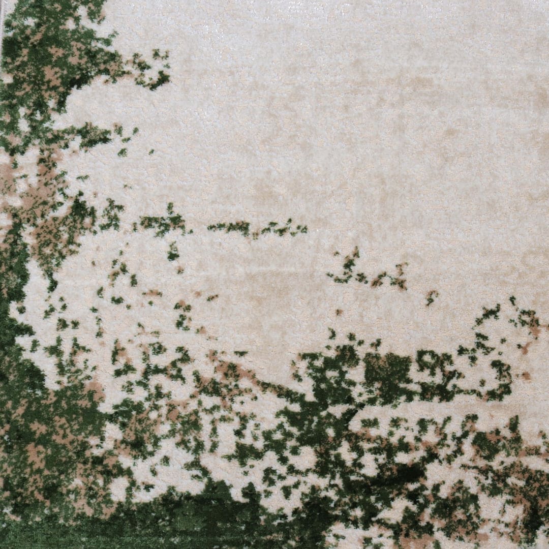 Green Plain Turkish Rug 4X6 FT