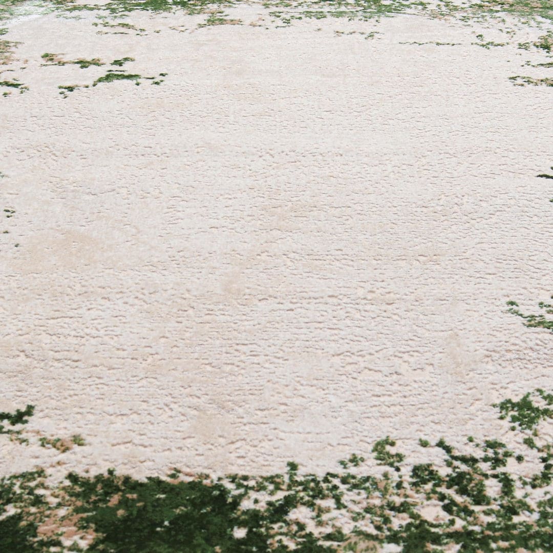 Green Plain Turkish Rug 4X6 FT