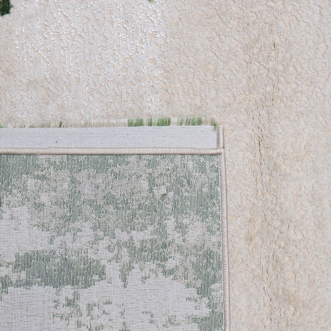 Green Plain Turkish Rug 4X6 FT