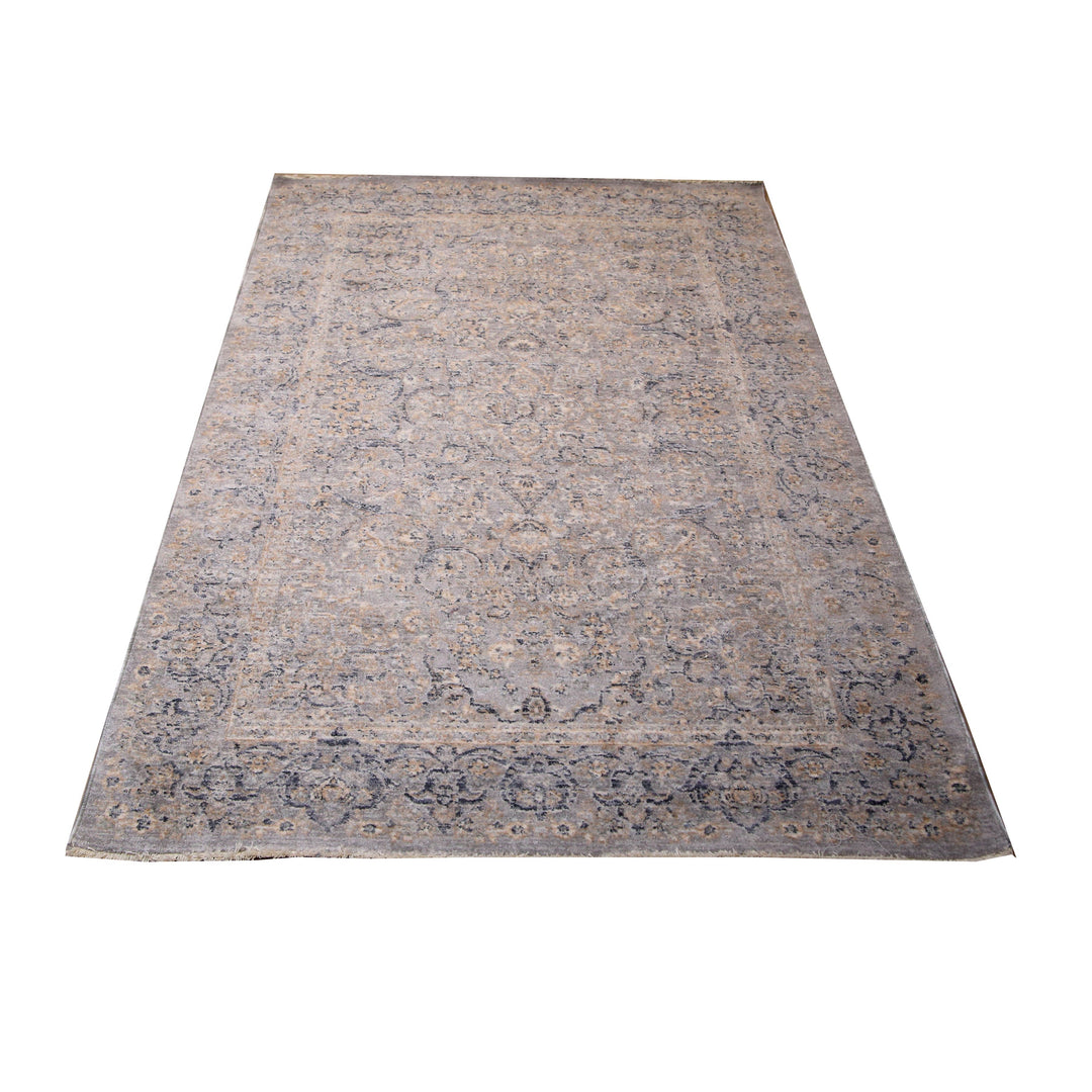 Grey Traditional Turkish Rug 4X6 Ft