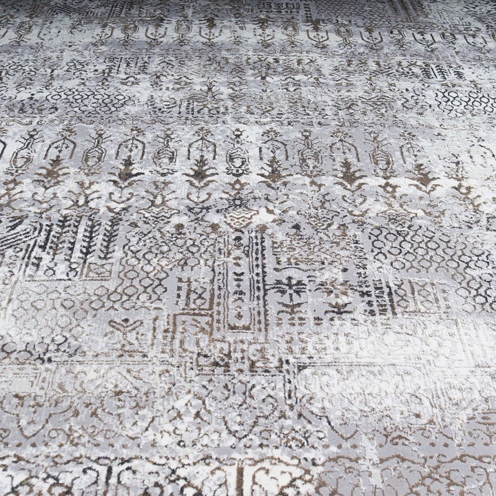 Grey Plain Turkish Rug 4X6 FT