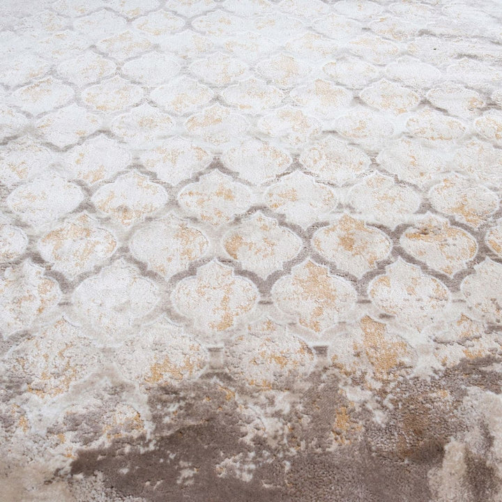 Off White Plain Turkish Rug 5X8 FT