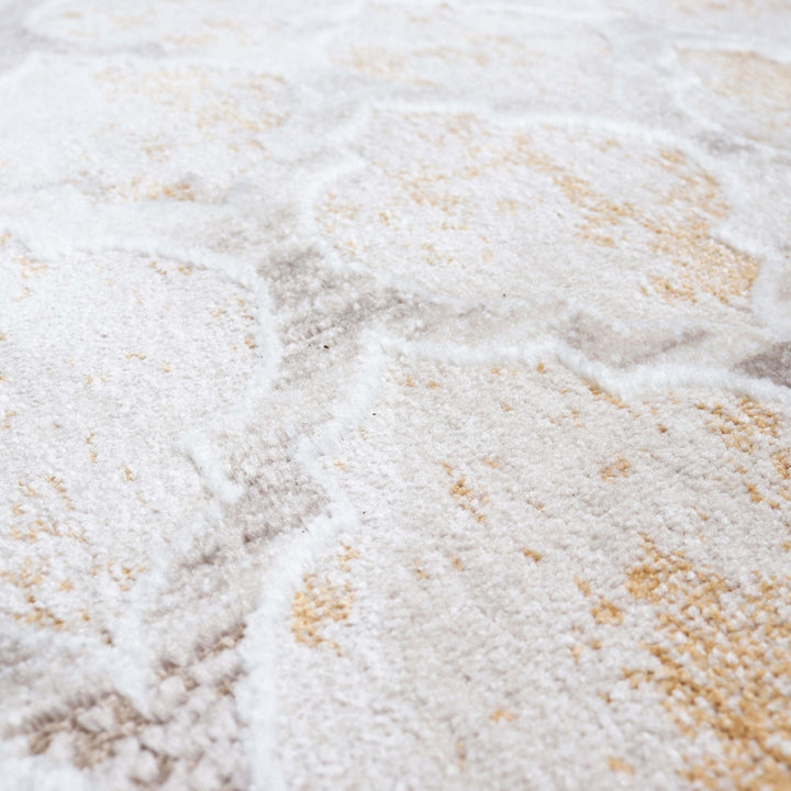 Off White Plain Turkish Rug 5X8 FT