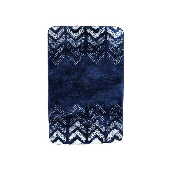 Soft Chevron Patterned Grey Bath Mat 50x80cm