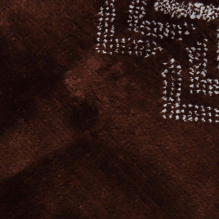 Brown Soft Chevron Patterned Bath Mat 50x80cm