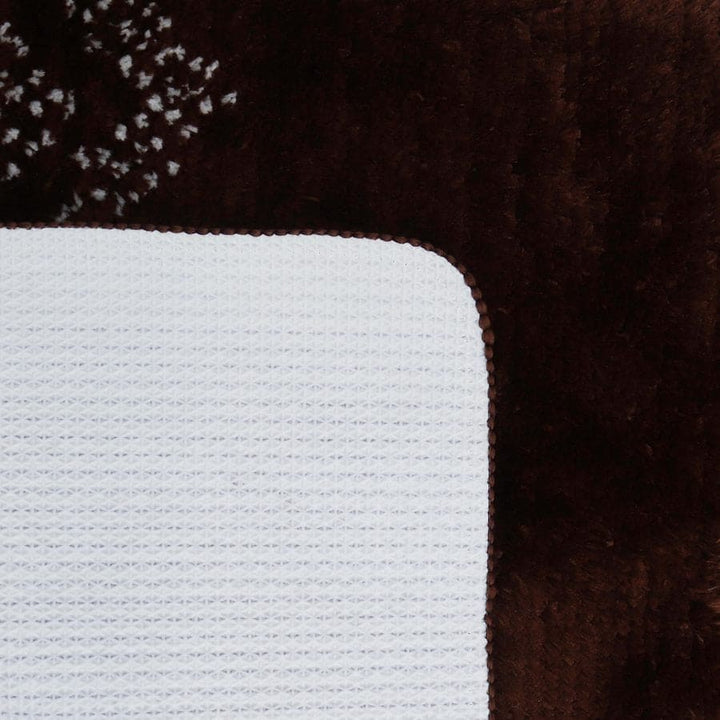 Brown Soft Chevron Patterned Bath Mat 50x80cm