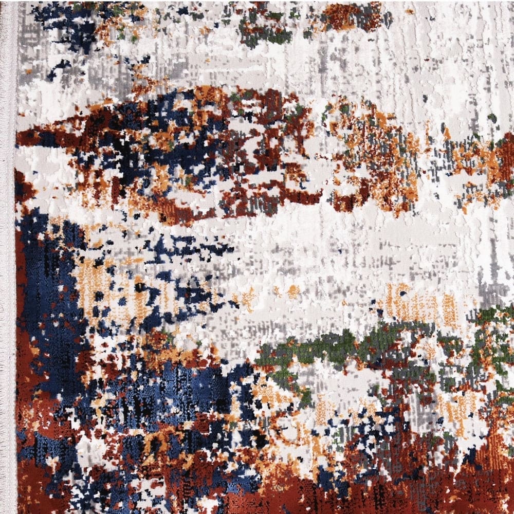 Off White Plain Turkish Rug 5x8 ft