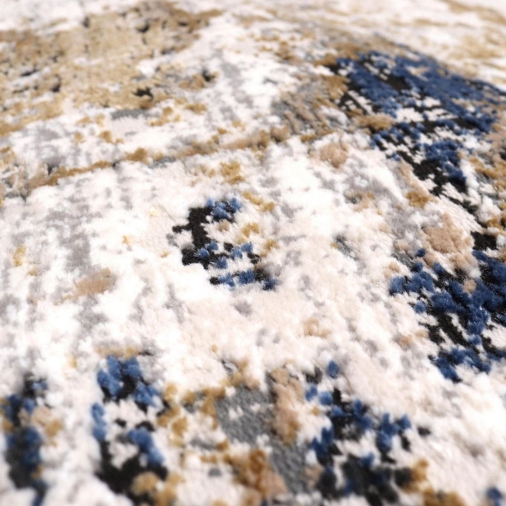 Off White Splash Turkish Rug 3x5