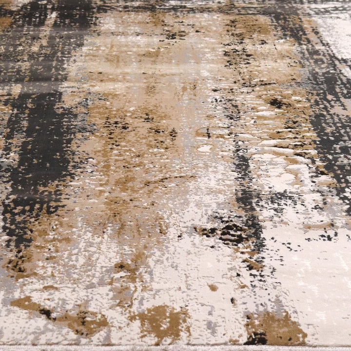 Beige Splash Turkish Rug 7x10 ft