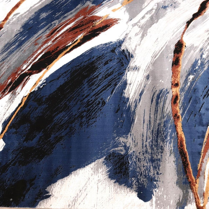 Blue Waves Turkish Rug 7x10 ft