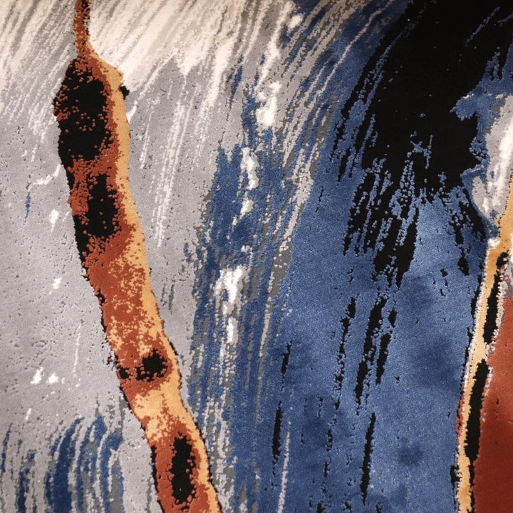 Blue Waves Turkish Rug 7x10 ft