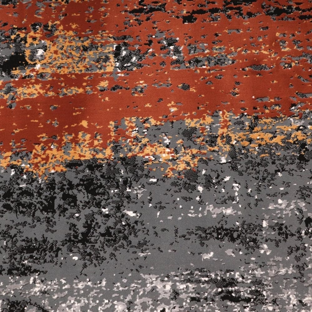 Rust Abstract Turkish Rug 7x10 ft