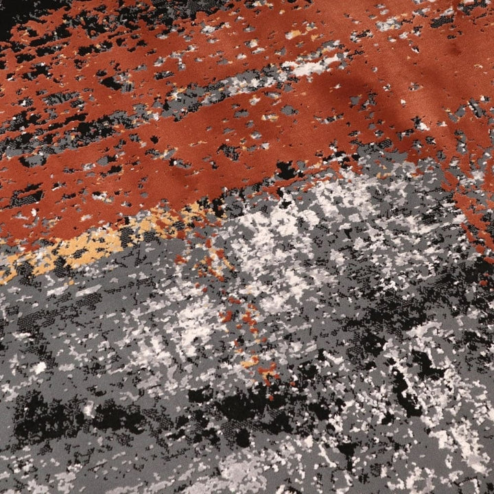 Rust Abstract Turkish Rug 7x10 ft