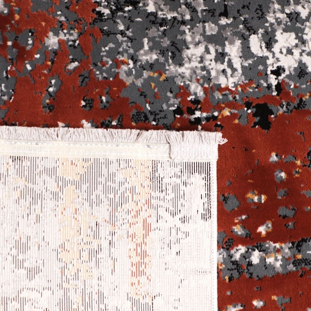 Rust Abstract Turkish Rug 7x10 ft