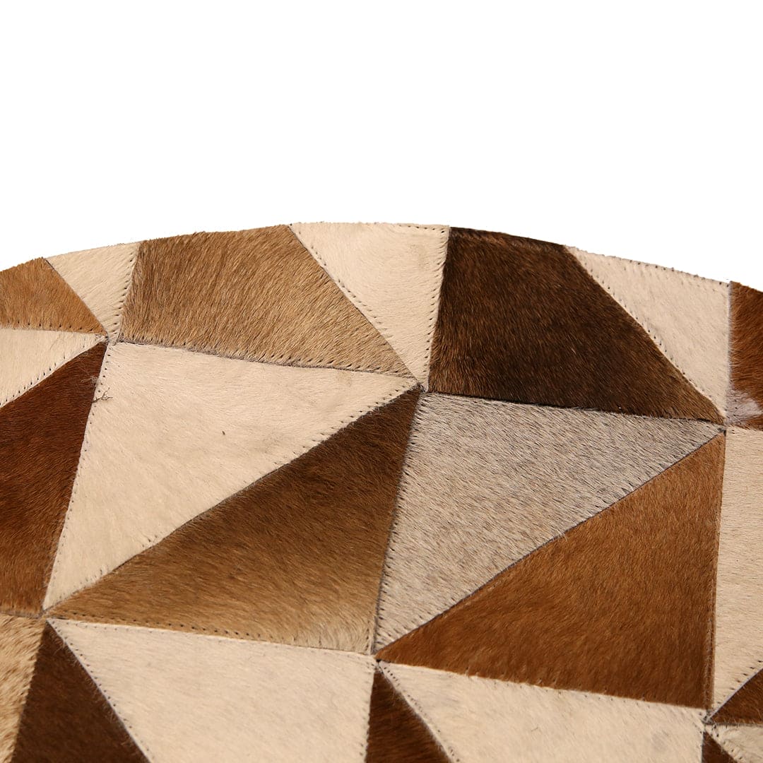 Patchwork Round Rug 3x3 ft