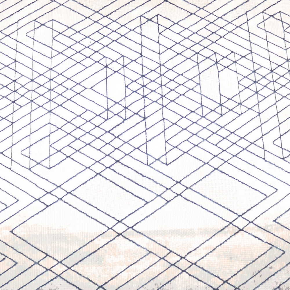 Off White Geometric Turkish Rug 5x8 FT