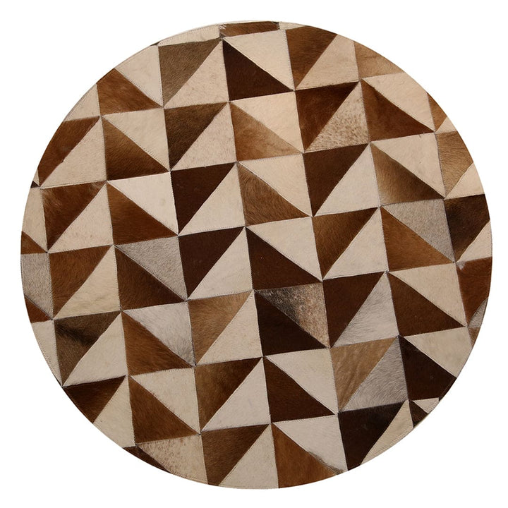 Patchwork Round Rug 3x3 ft