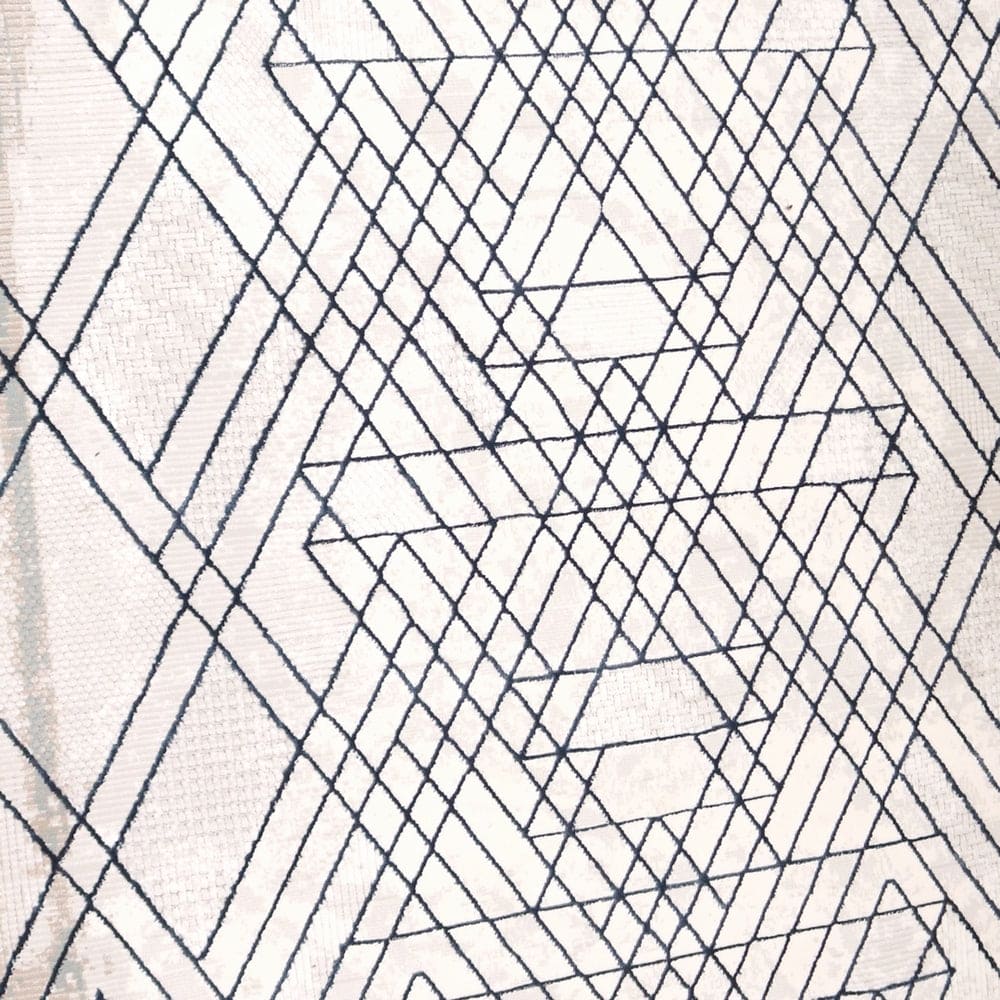 Off White Geometric Turkish Rug 5x8 FT