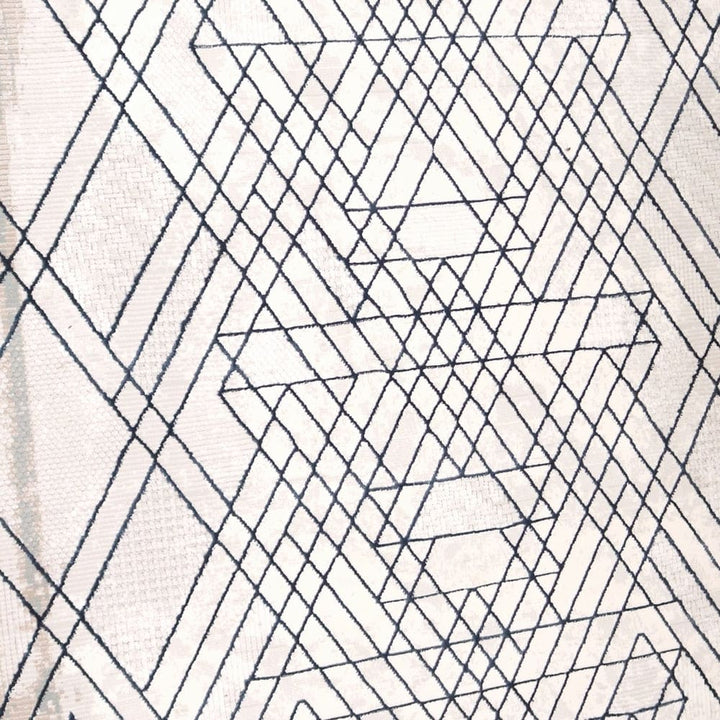 Off White Geometric Turkish Rug 5x8 FT