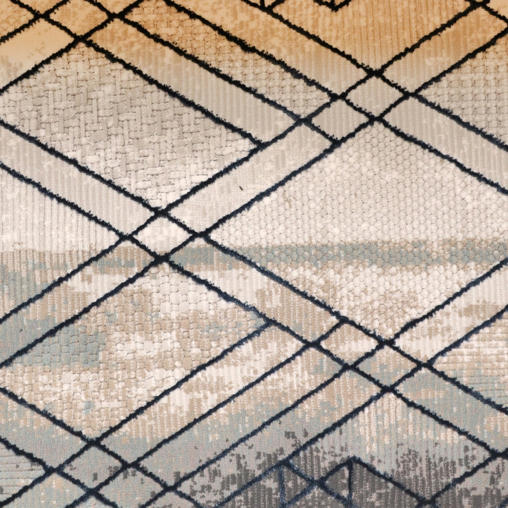 Off White Geometric Turkish Rug 5x8 FT